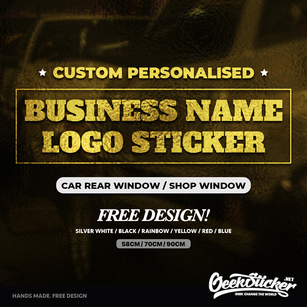 Car Accessories Outside - Custom Bussiness Name Sticker Text Logo