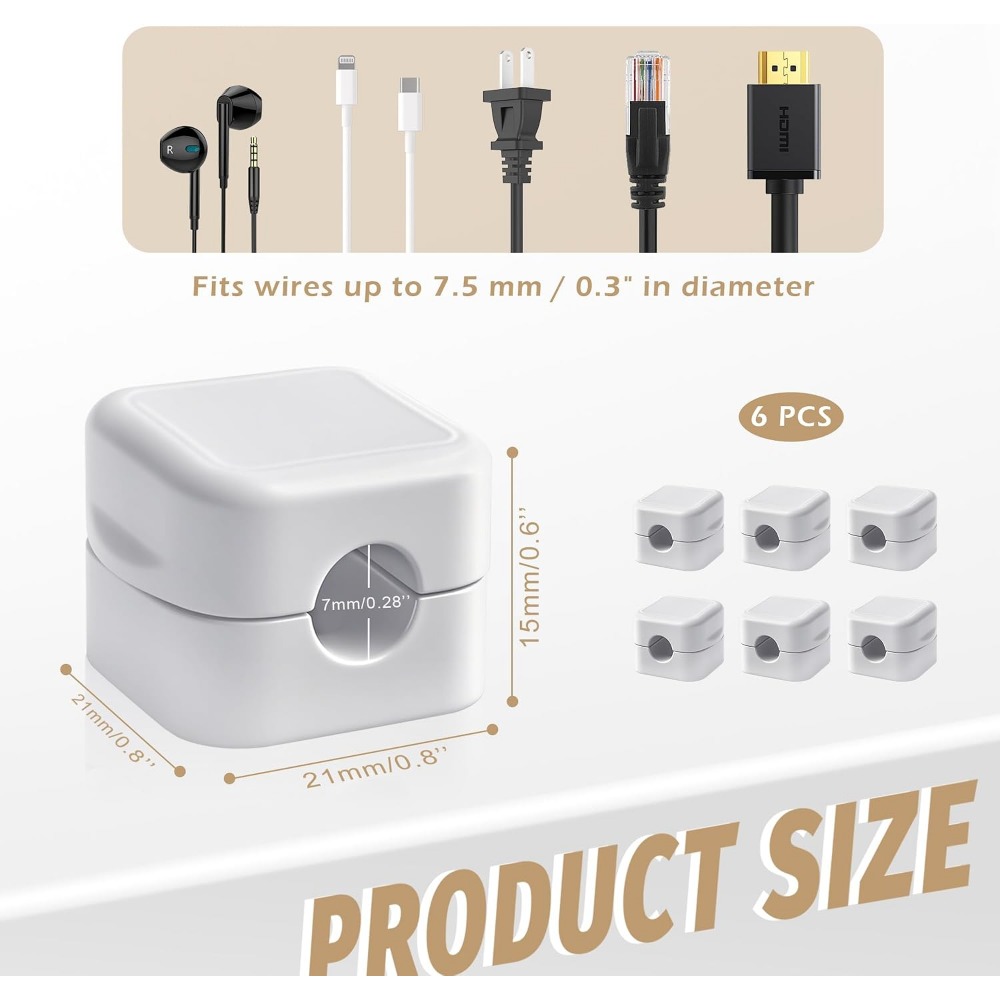 6 PCS Magnetic Cable Clips Cor - Car Cable Organizer ulasan dan harga