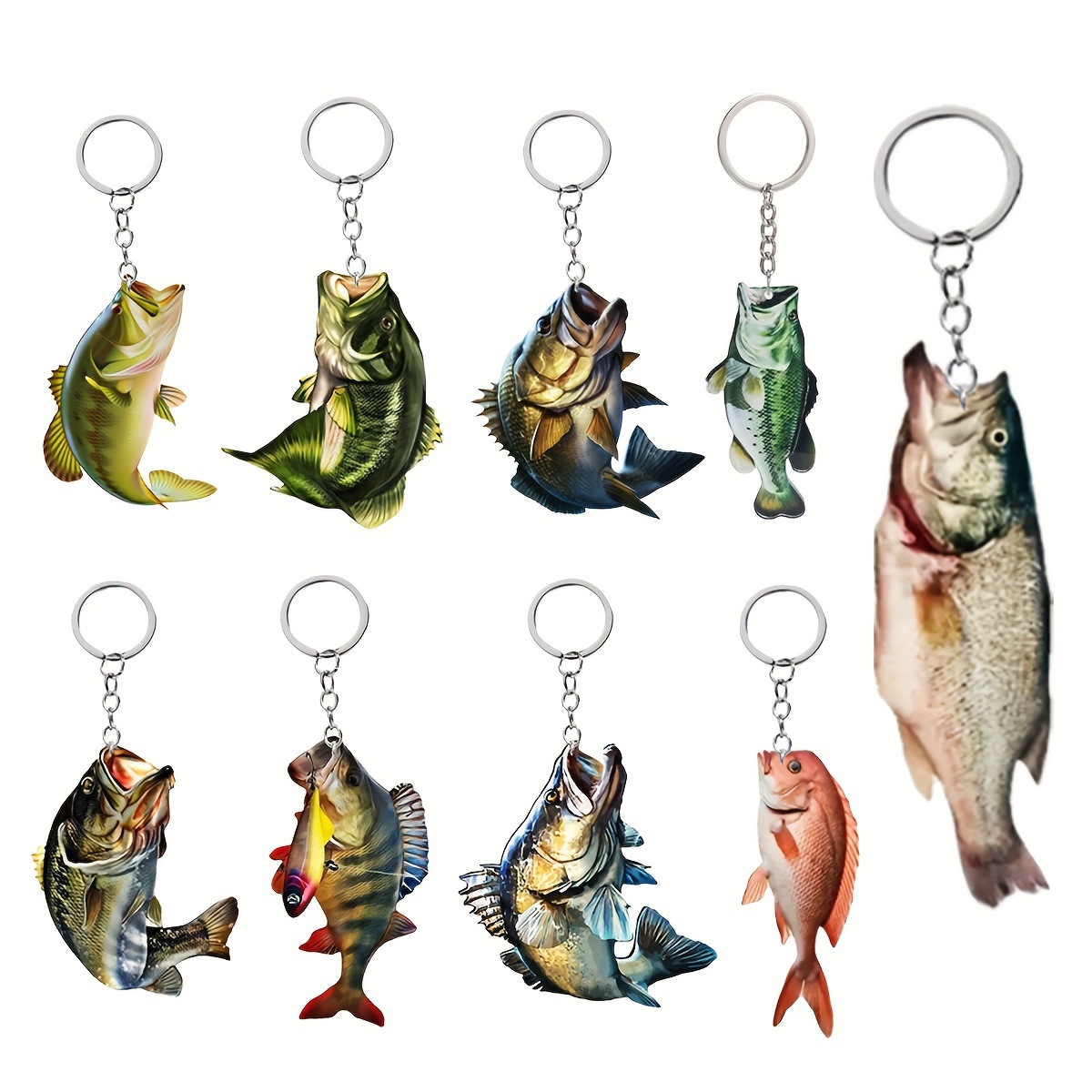 New Cyan Acrylic Fish Pendant, - Car Accessories Interior ulasan dan harga