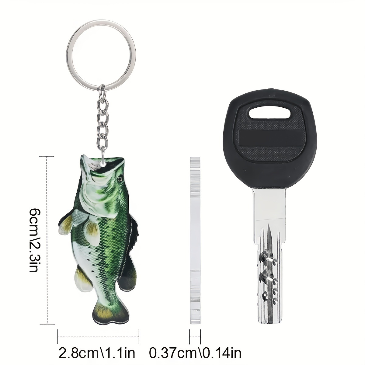 New Cyan Acrylic Fish Pendant, - Car Accessories Interior ulasan dan harga
