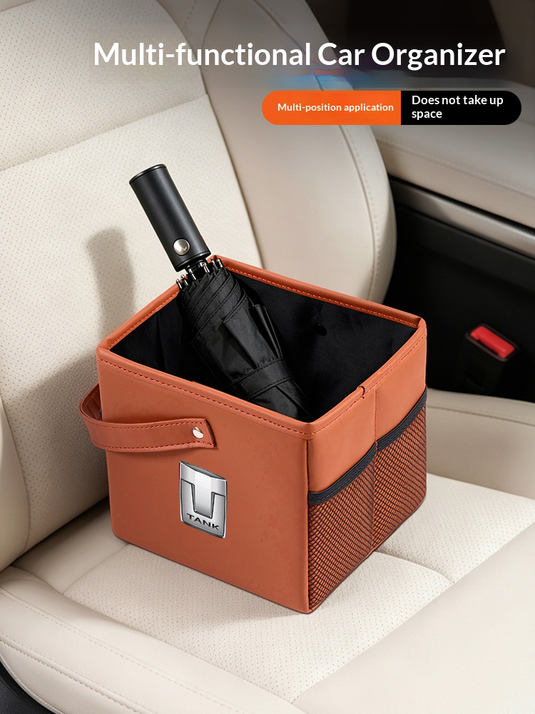 Car Trash Car Trunk Leather Fo - Car Accessories Under 500 ulasan dan harga