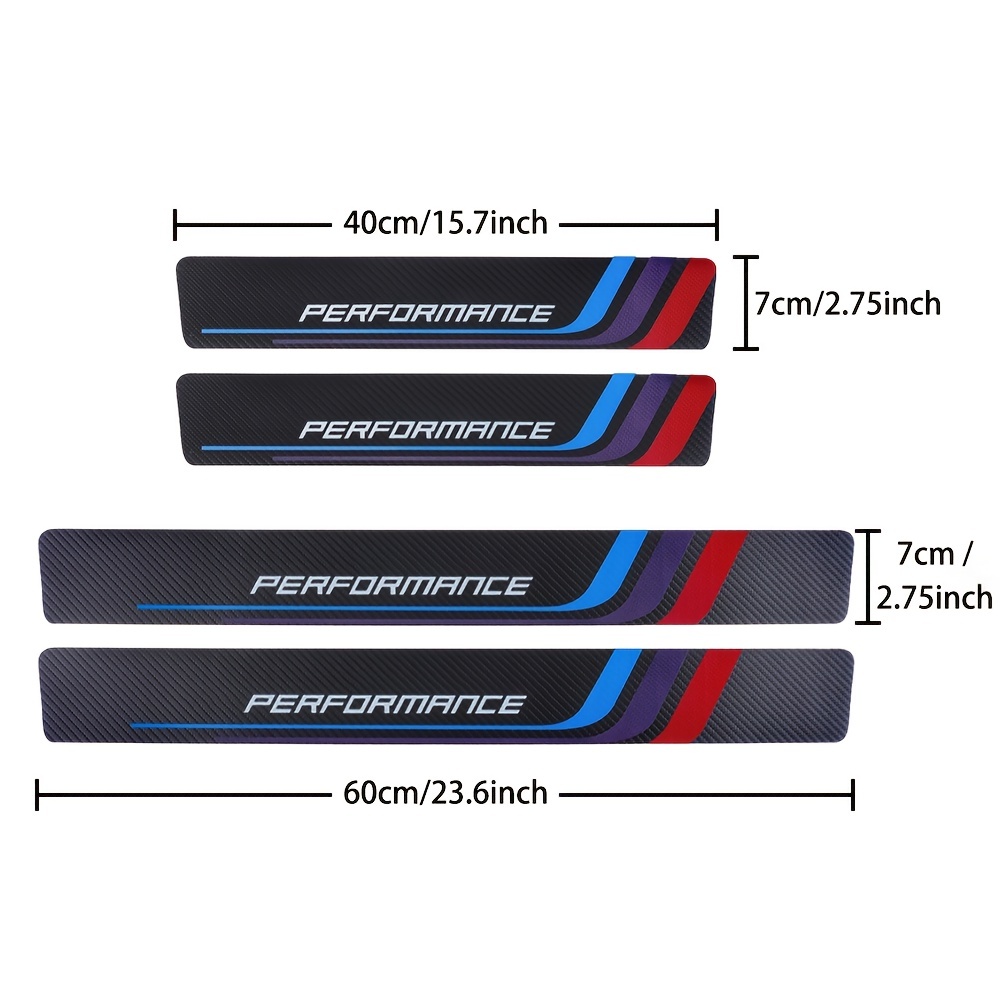 4pcs Carbon Fiber Sill Plate S - Car Accessories Outside ulasan dan harga