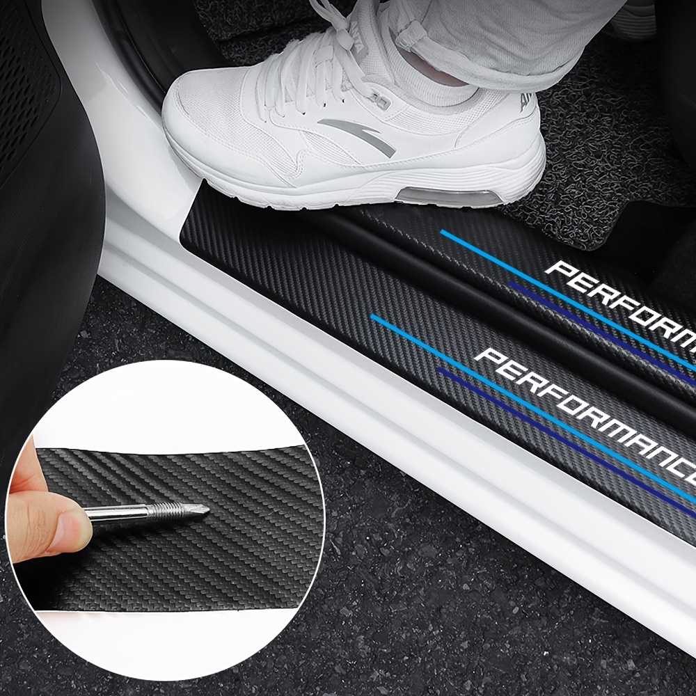 4pcs Carbon Fiber Sill Plate S - Car Accessories Outside ulasan dan harga