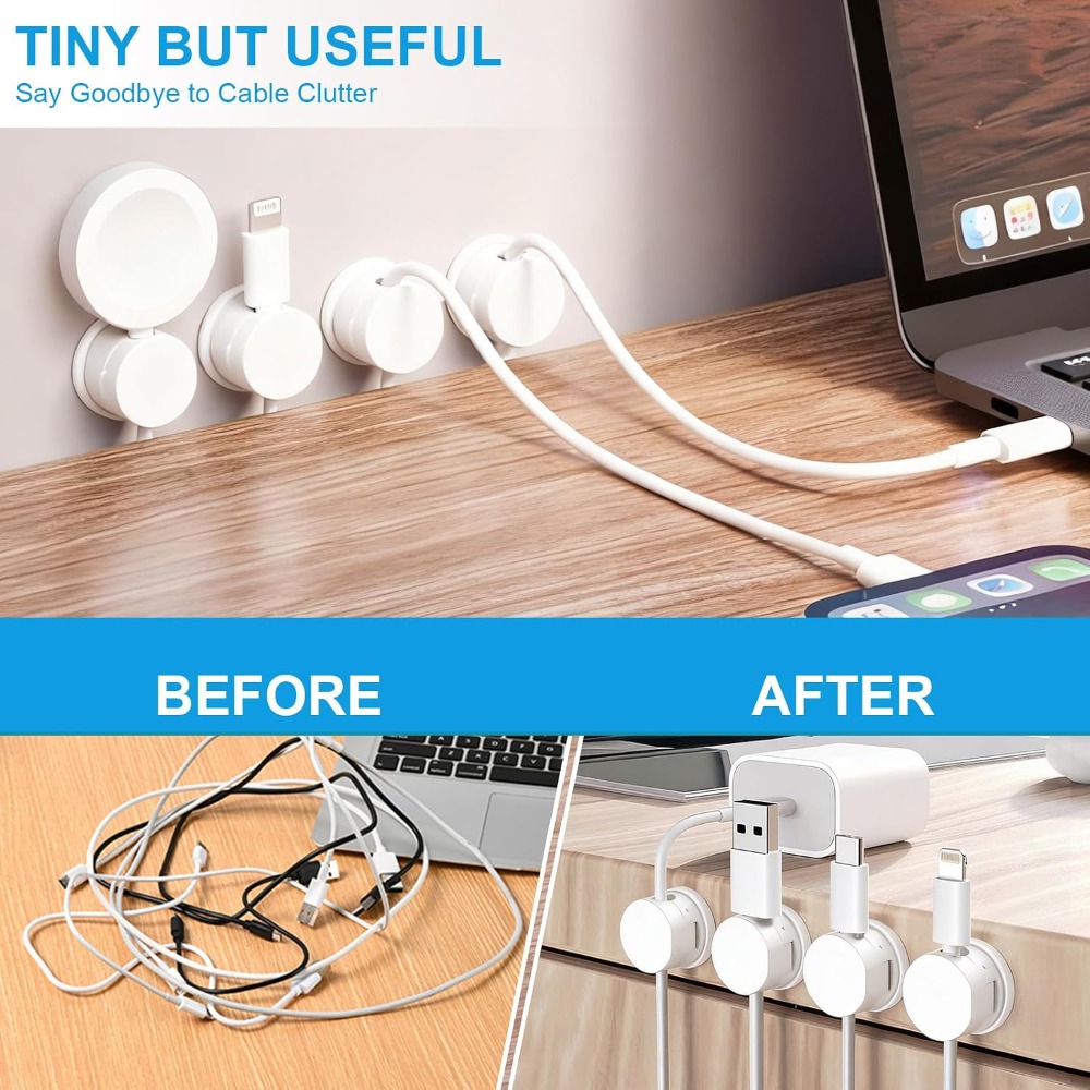 6pcs Magnetic Cable Clips 360° - Car Cable Organizer ulasan dan harga
