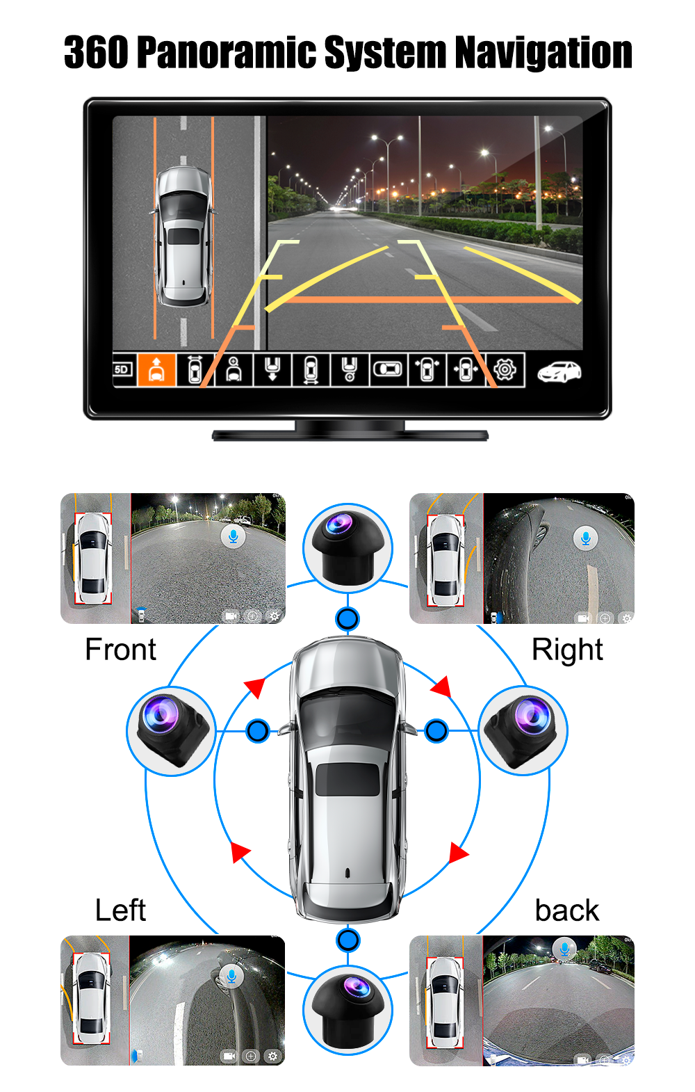 360° Reverse Parking Camera &  - Parking Sensor Reverse ulasan dan harga