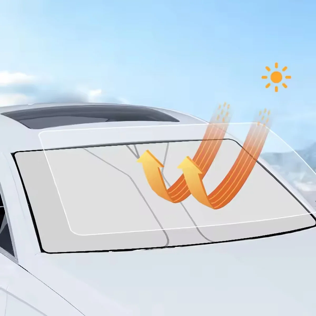 Car Windshield Sun Shade Cover - Car Accessories Outside ulasan dan harga