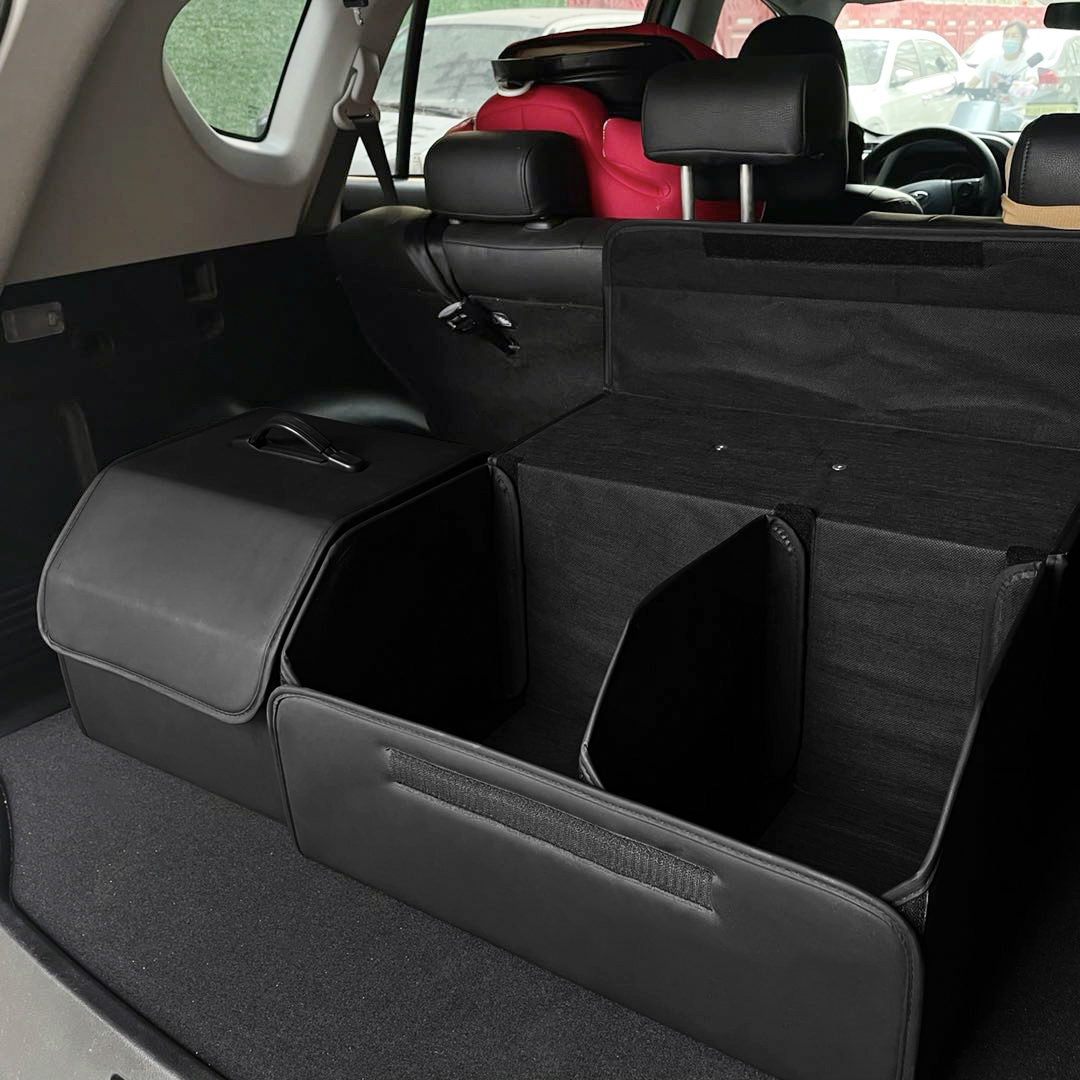 Storage Box PU Leather Multipu - Car Cargo Net Trunk ulasan dan harga
