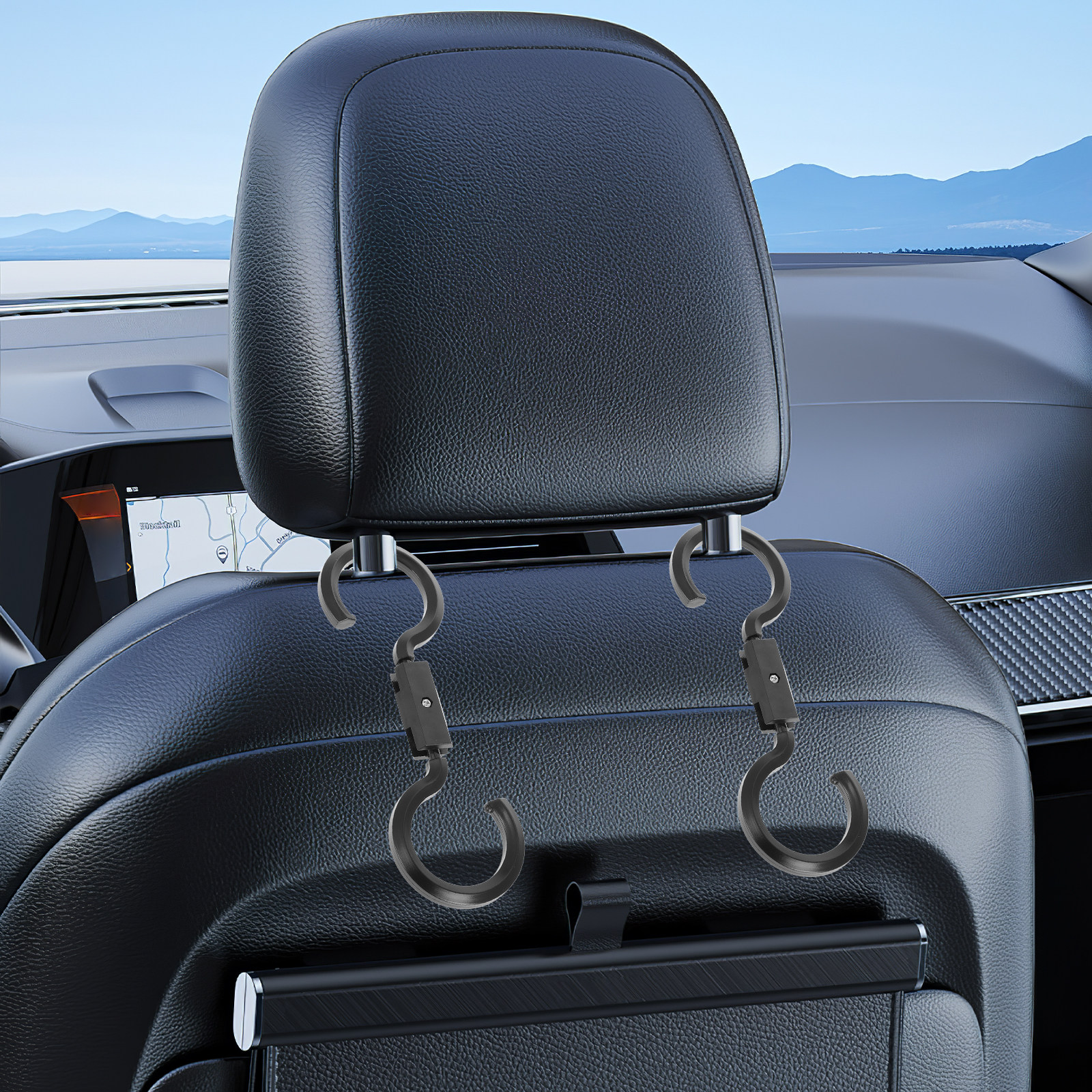 2pcs Seat Back Hooks Adjustabl - Car Trunk Organizer ulasan dan harga