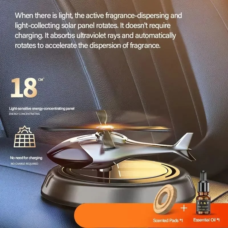 Solar Powered Helicopter Car A - Car Accessories Interior ulasan dan harga