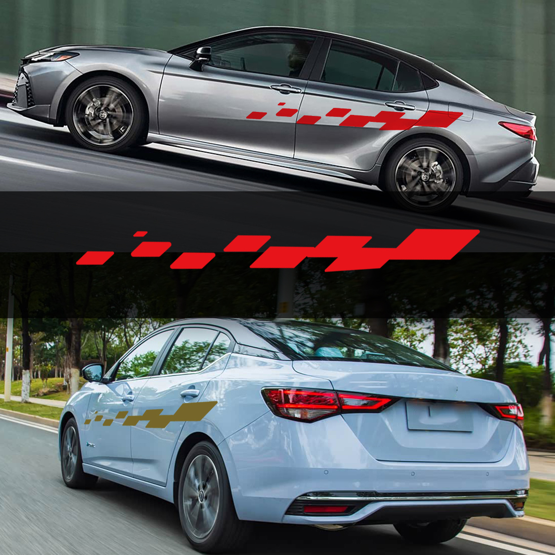 2pcs Car Door Decals Racing Ch - Car Accessories Outside ulasan dan harga