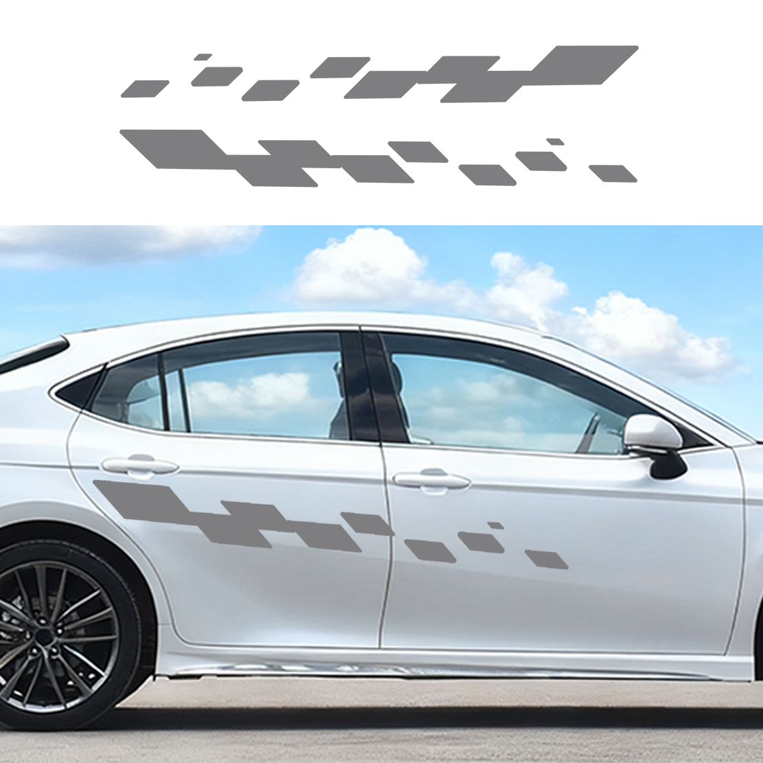 2pcs Car Door Decals Racing Ch - Car Accessories Outside ulasan dan harga