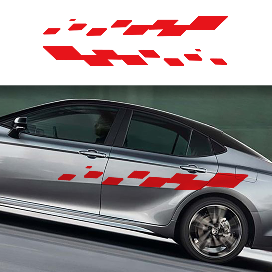 2pcs Car Door Decals Racing Ch - Car Accessories Outside ulasan dan harga